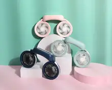 USB充電式着用型ミニ扇風機【ハンズフリー・ポータブル・調整可能・クールダウンアイテム】