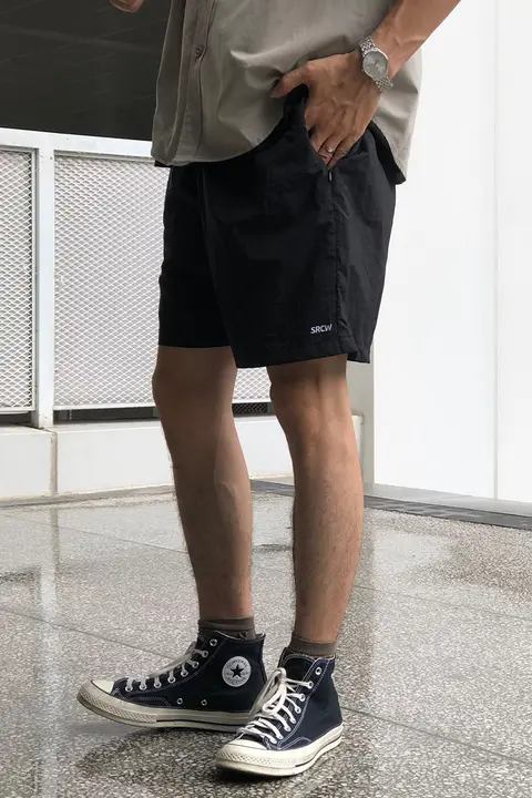 夏季用 軽量透気 防水加工 スポーツ用ジップショーツ【ビーチ・サーフィン・多用途】