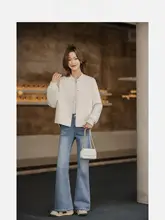 ショートジャケット レディース スタンドカラー ひし形キルティング バックフリル ふんわり 柔らかい 春 トップス