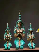 美しい東南アジア風の玄関装飾用小物【タイ製・全銅製・禅スタイル】