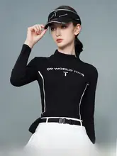 EUROPEAN TOUR カジュアルなスタイルに最適！長袖ゴルフウェア【秋用・ポロネック・レディース】