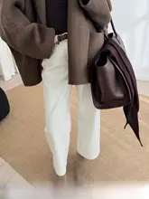 秋冬用のカジュアルデニムパンツ【ゆったりストレート・九分丈】（セットアップ対応）