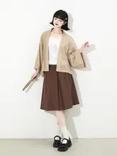 カフェカラーのカーディガン【極上の柔らかさ・透け感・ゆったりシルエット】