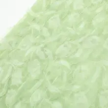 透け感のある浅緑色チューリップ柄立体プリーツシフォン生地【漢服DIY用】