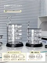 耳釘・イヤリング用収納ボックス【回転式・透明・多収納ポケット】