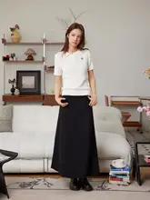 RPB ブランド 春夏用 縫い目刺繍入りポロ襟ニットTシャツ【女性用・ショートスリーブ】