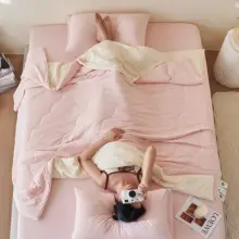 夏用クールなエアコンブランケット【極上の柔らかさ・洗濯機洗い可・猫毛が付きにくい】