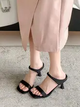 女性用 ハイヒールサンダル【細ヒール・オープントゥ・シンプルデザイン・夏用】