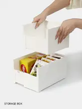 伸縮式小物収納ボックス【ホワイト・デスク上整理用・化粧品やお菓子収納】