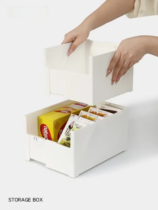 伸縮式小物収納ボックス【ホワイト・デスク上整理用・化粧品やお菓子収納】