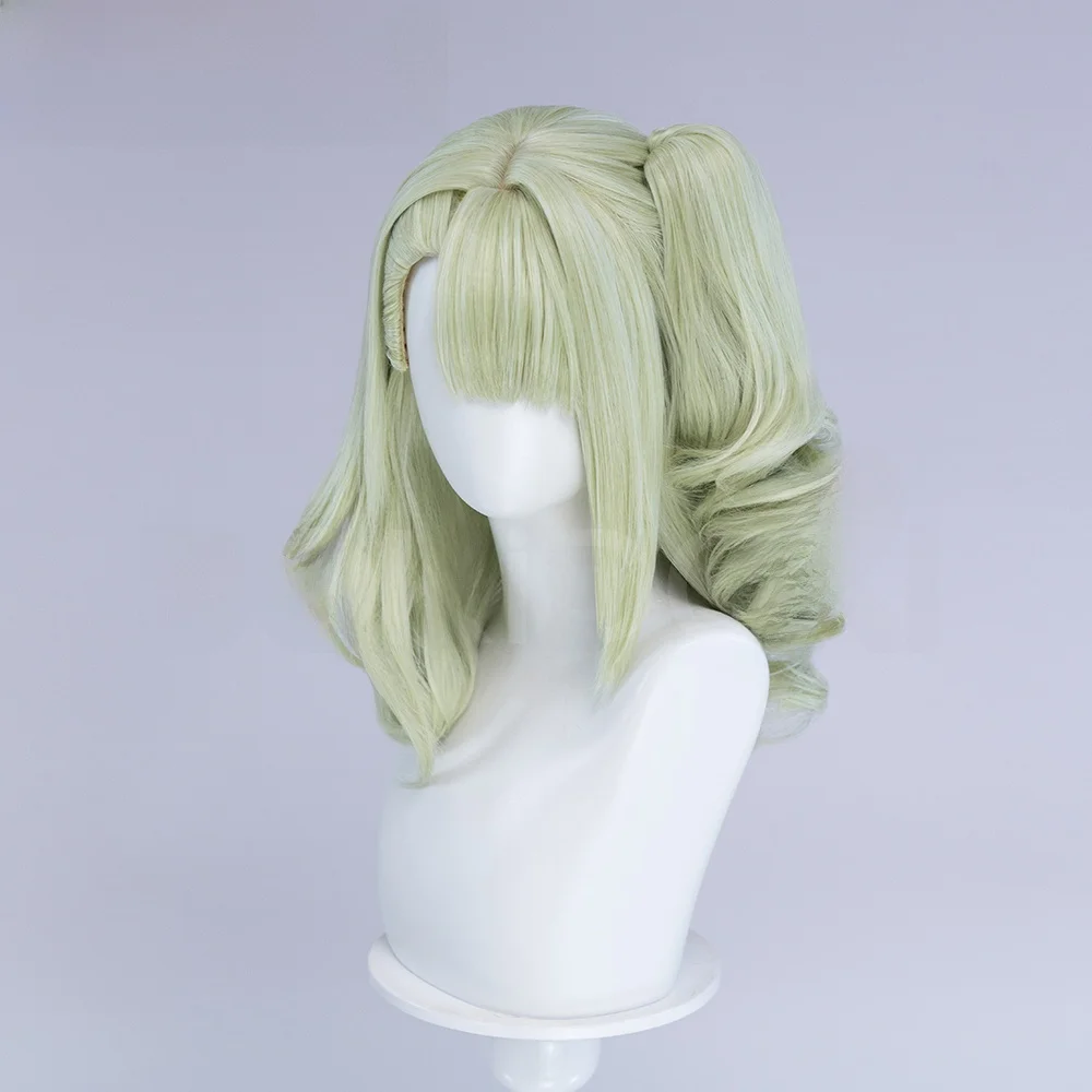 千夏コスプレ用ウィッグ：プールで水に濡れても安定するトップ分けポニーテールスタイル