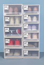 多層式プラスチック収納ボックス【透明・引き出し型・衣類整理用】