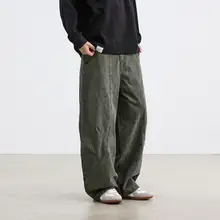 ウォッシュ加工のストレートワイドパンツ【カジュアルデザイン・デコンストラクション】（セットアップ対応）