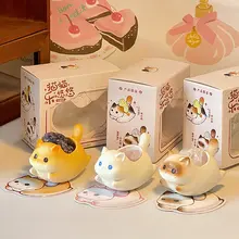 クリスタル製の猫型デスクトップ飾り【オフィス用・効果・ギフト】