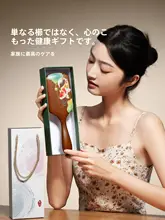 檜製のクッションブラシ【スカルプマッサージ用・女性用・ギフトボックス入り】