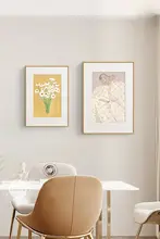 北欧風 おしゃれな人物植物デザインの壁掛けアート【リビング・寝室・カフェ用】