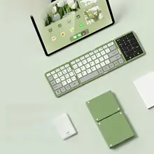 B．O．W 折りたたみ式ワイヤレスBluetoothキーボード【iPad・MatePad対応・携帯型タッチパッド付き】