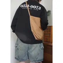 長袖Tシャツ ユニセックス クルーネック ヴィンテージ加工 フェードプリント オーバーサイズ ブラック