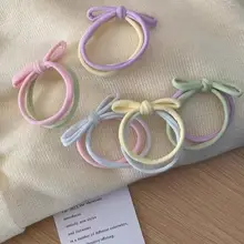 極上の柔らかさのバタフライリボンヘアゴム【クリームカラー・女の子用・春夏用】
