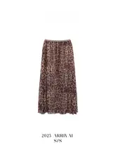 極上の柔らかさ！桑蚕絲製レオパードプリントスカート【リゾートスタイル・ミニマリスト】