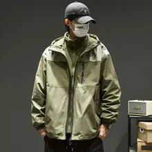 三合一 メンズ防風ジャケット【秋冬用・取り外し可能なフリースライニング・アウトドア】
