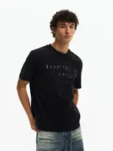 Tシャツ 半袖 メンズ ユニセックス アメリカンストリート ヴィンテージ ダメージ加工 ルーズ オーバーサイズ レイヤードネック カジュアル トップス「ISIETS」