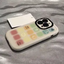 スマホケース iPhone15pro max 対応 ソフトケース 衝撃吸収 シリコン カラフルチェック