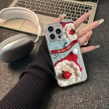 サンタクロースデザインのスマホケース【iPhone 16 Pro Max・Huawei Mate 60・Xiaomi 15・Honor 200・Redmi K80など対応】