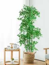 ナンテン竹 フェイク植物 インドアポット装飾ツリー 高級ラグジュアリー