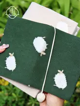 童話の森刺繍手作り布製ノートカバー【A5/A6対応】