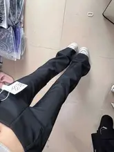 高身長用 ロングバージョン レトロカジュアル フレアパンツ【スリムフィット・低腰】