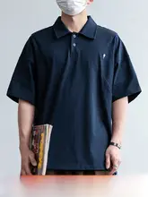 手刺繍入りポロシャツ【夏用・コットン・ワイドフィット・ビジネスカジュアル】