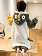 男児用冬用長袖パジャマ【珊瑚フリース・フランネル・ロングガウン】
