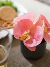 リアルな質感の小型 蝶蘭造花【デスクトップ・インテリア装飾用】
