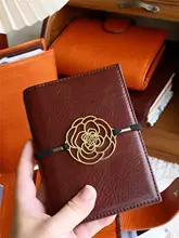 金色の軽やかで豪華な山茶花デザイン手帳バンド【エラスティック・装飾用】