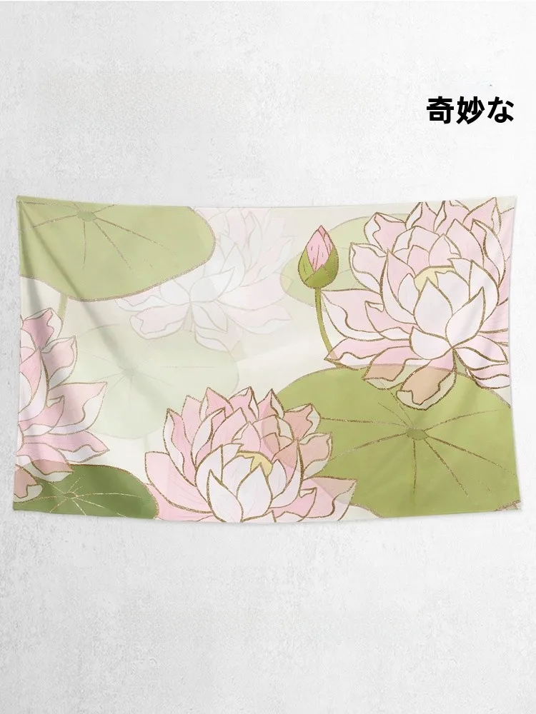 お花紙 アート で心を癒す方法は？睡蓮のデザインがもたらす、リビングの新境地とは