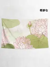 タペストリー 壁掛け 睡蓮柄 花柄 リビング 壁飾り インテリア 背景クロス ポスター のれん