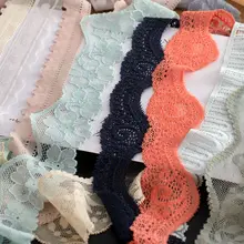 カラフルな肌触りの良いストレッチレーストリム【DIY手作り用・衣服やヘアアクセサリー・インナー装飾】