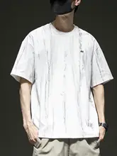 ビンテージ風バティック染めラウンドネック半袖Tシャツ【ゆったりサイズ・カジュアル】
