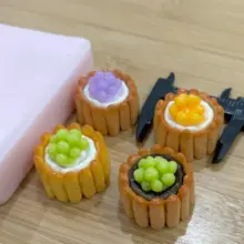 ハンバーガー風デザートシリコン型【DIY手作り粘土用・多孔デザイン】（セットアップ対応）