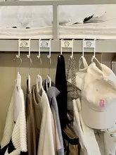 ベッドサイドフック収納ラック【アパート用・衣類・バッグ・帽子対応】