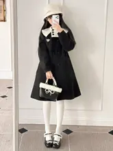オリジナルデザインのダブルブレストケープコート【ウール・冬用・ロリータスタイル】