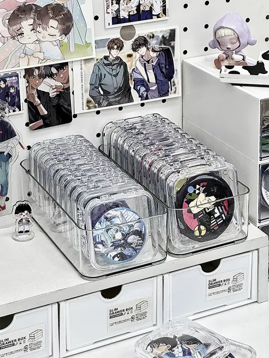 アクリル製バッジ収納ボックス【防塵密封・透明保護・展示用】