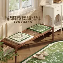 軽やかなフレンチスタイルのスクエアテーブル＆チェアクッション【着脱可能・窓台用】