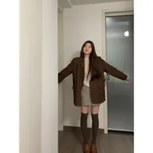 ヴィンテージ風スエード感の柔らかい女性用ジャケット【秋用・高級感あり】
