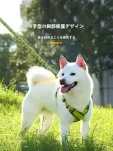 X型ハーネス付き犬用リード【小中大型犬用・外出時の脱走防止】