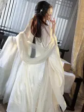 美しい古風デザインの女性用漢服ワンピース【大袖・仙侠風・上品】