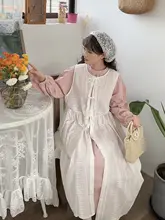 レディース 長袖シャツワンピース【無地・ホワイト・春夏用・ゆったりフィット】