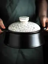 二つの取っ手付き耐熱土鍋【煮込み用・家庭用】