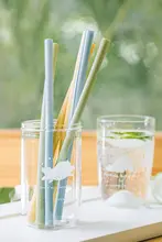食品級シリコン製ストロー【洗浄可能・再利用可能・高温耐性・太型】